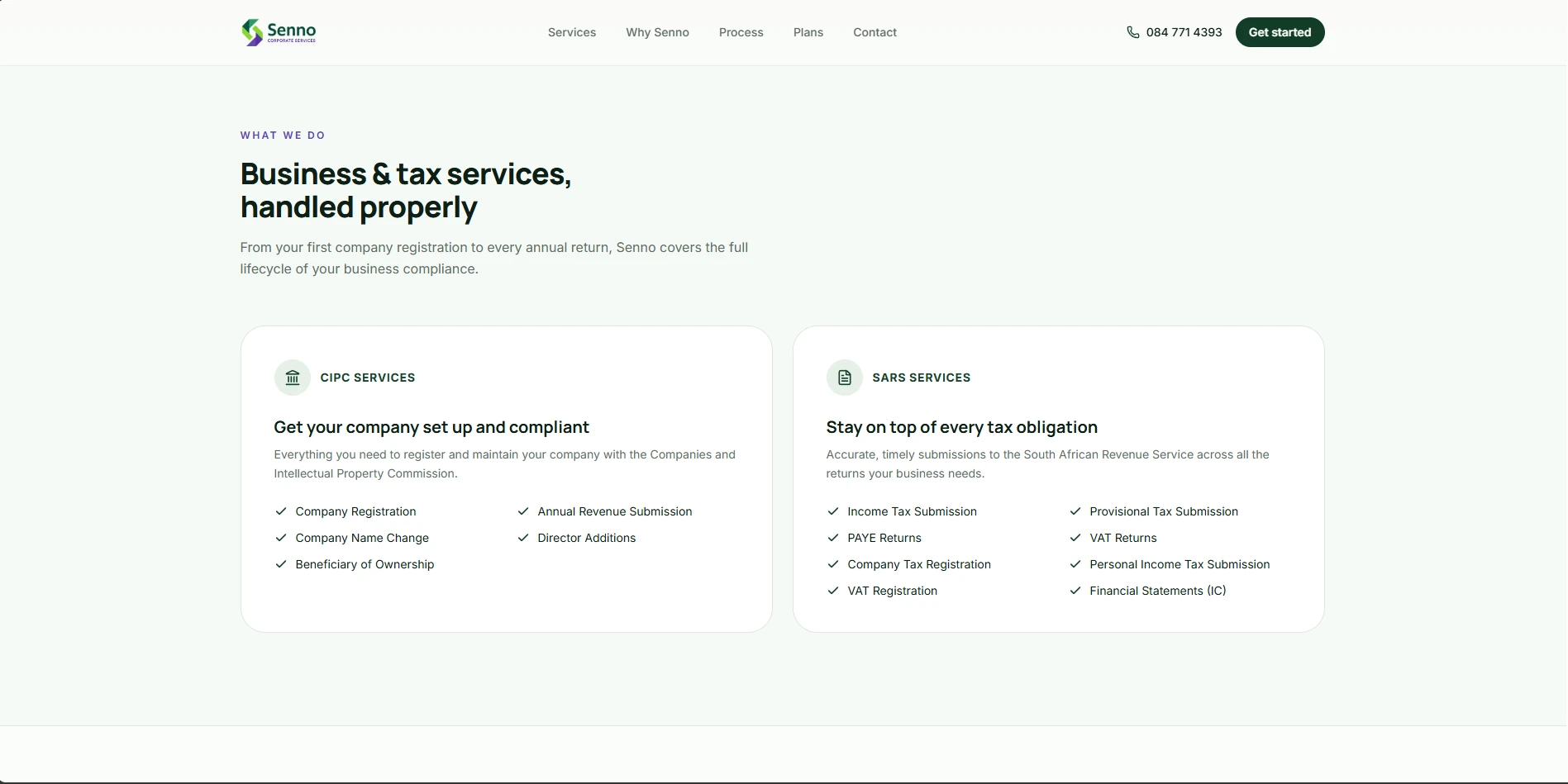 Senno Corporate Services: Business and tax services